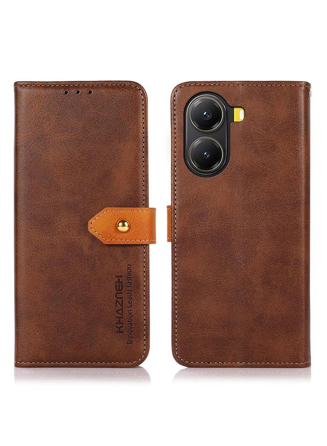 The Bros Case For Xiaomi Redmi Turbo 4 KHAZNEH Cowhide Texture Flip Leather Phone Case