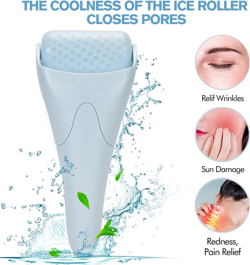 Fronnor Ice Roller for Face,Eyes,Women Gifts Idea,Therapeutic Cooling to Tighten Brighten Complexion and Reduce Wrinkles,Massager Under Eye Puffiness,Migraine and Pain Relidf (Haze Blue) - Image 3