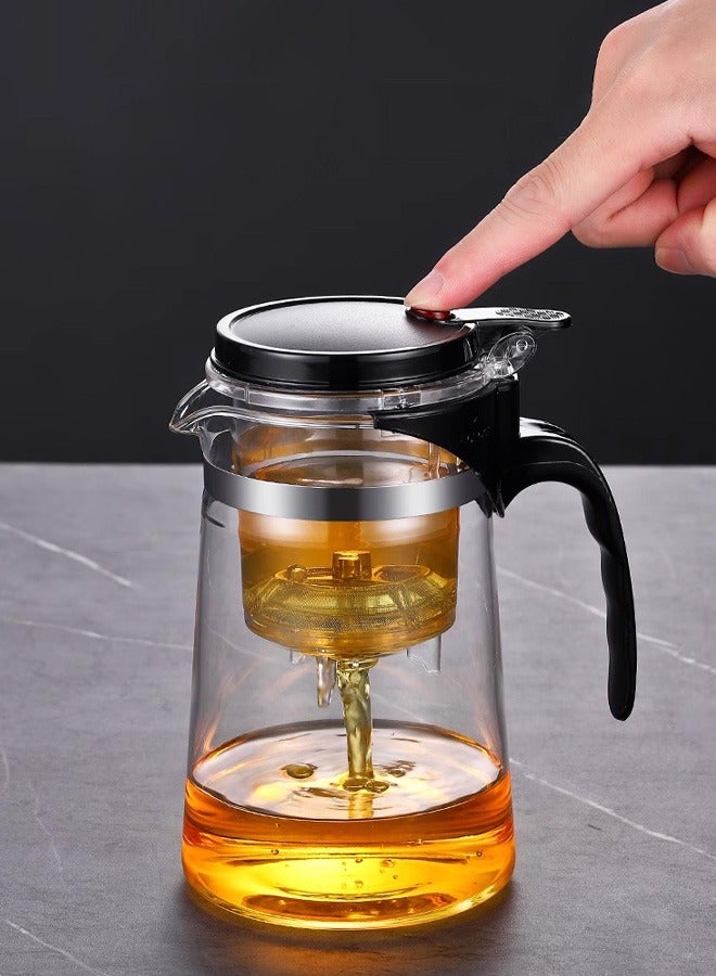 750ml Heat-Resistant Glass Teapot - Removable Filter, Thickened Explosion-Proof for Tea/Coffee/Herbs  - Image 4