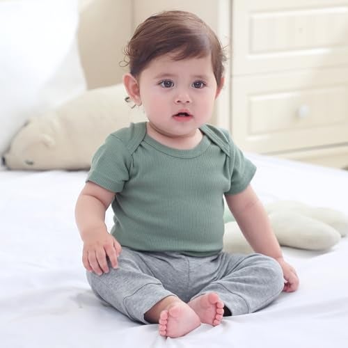 Ruliby Baby Boy Bodysuit and Pant Set Summer Soft Newborn Clothes Outfits 3-6 month - Image 2