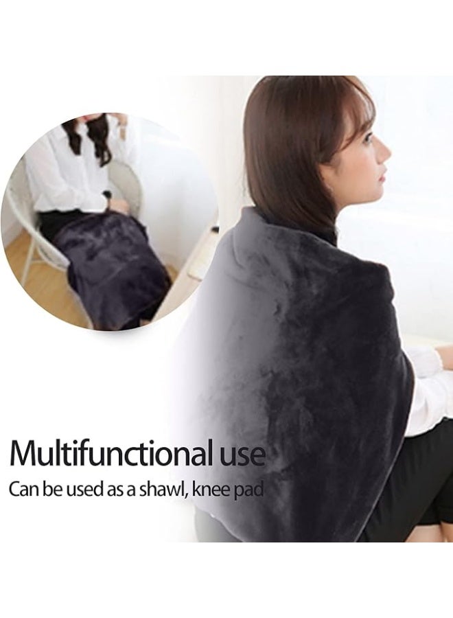 USB Heated Blanket – Soft Electric Heated Throw for Shoulders – Portable Warming Pad for Office & Daily Use - Image 2