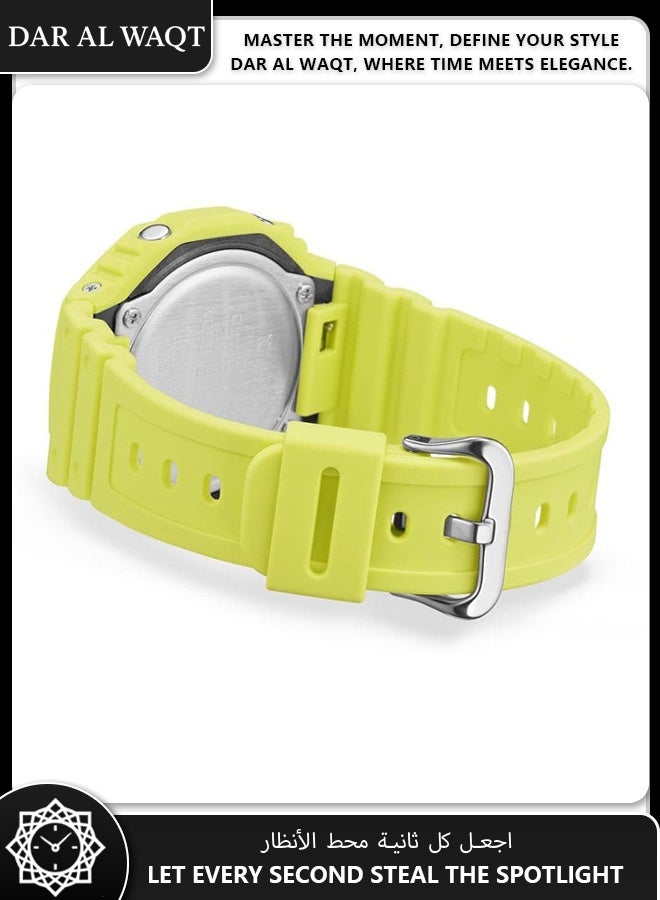 Casio G-Shock GA-2100-9A9 Men's Watch - Vibrant Yellow Monochromatic Design, Octagonal Carbon Core Case, Shock Resistant, 200M Water Resistant, Streetwear Statement Piece - Image 4