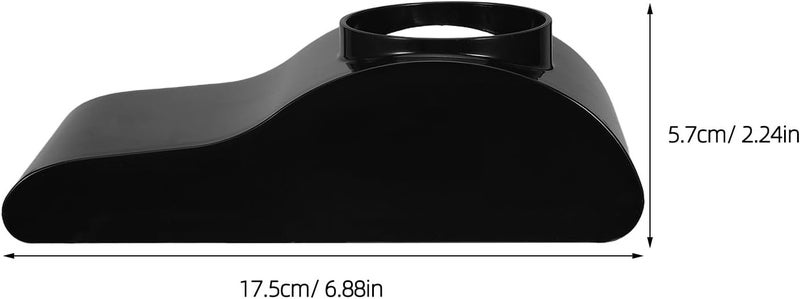 Aquarium Underground Cave Fish Tank Hideout Curved Tunnel (Black) - Shrimp Tank Decoration Shelter for Breeding, Loach Catfish - Image 2