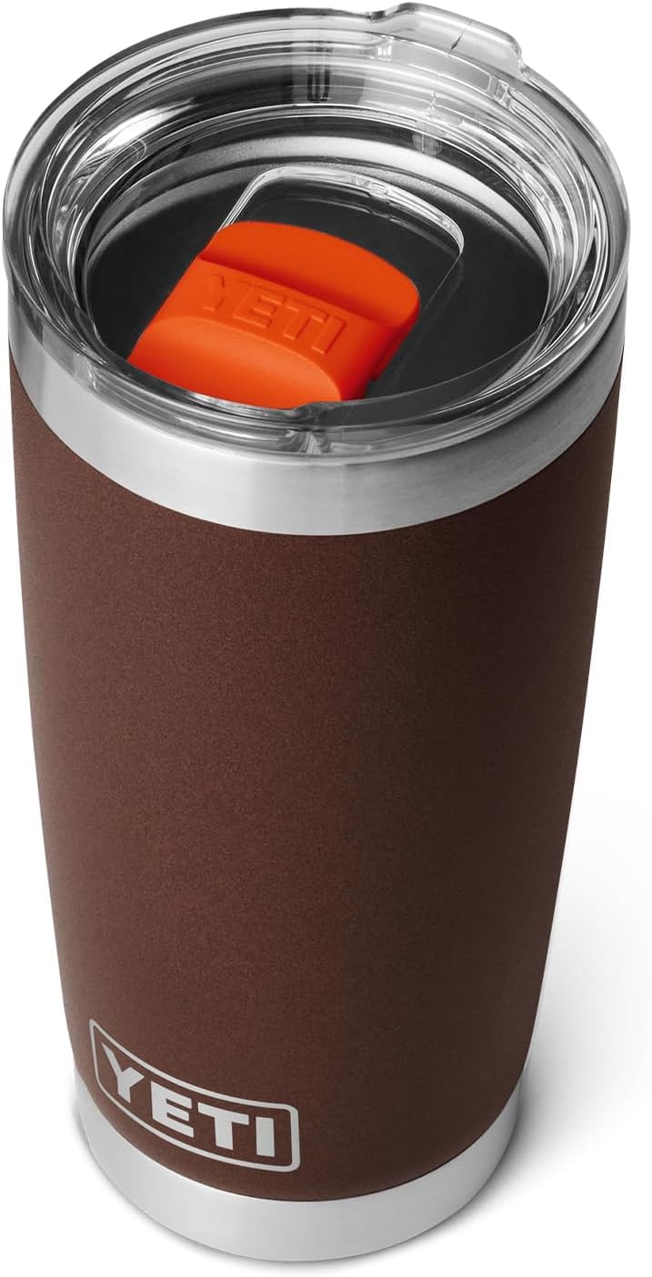 YETI Rambler 20 oz Tumbler, Stainless Steel, Vacuum Insulated with MagSlider Lid, Wetlands Brown - Image 2