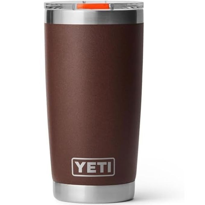 YETI Rambler 20 oz Tumbler, Stainless Steel, Vacuum Insulated with MagSlider Lid, Wetlands Brown - Image 1