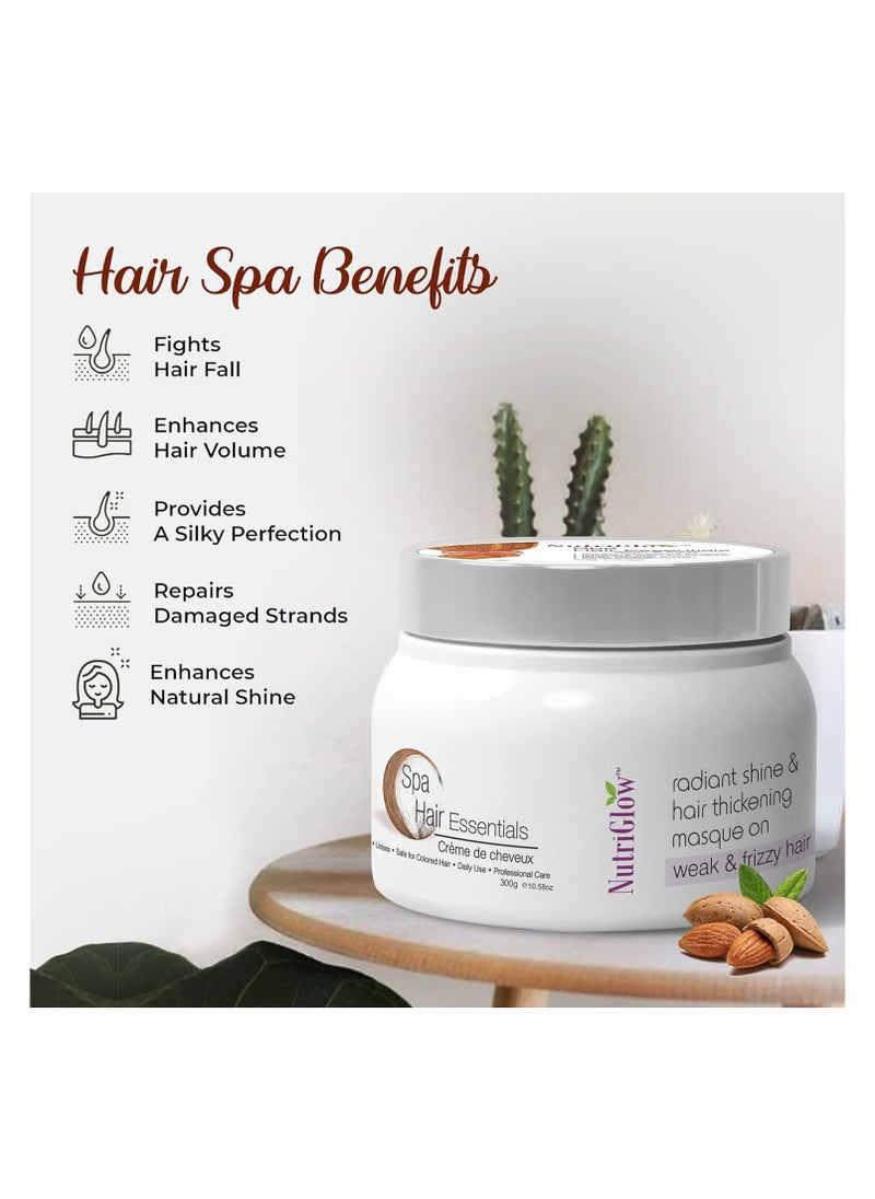 NUTRIGLOW - Hair Spa Cream With Volumizing & Shine Lock Formula For Weak & Frizzy Hair 300G - Image 1