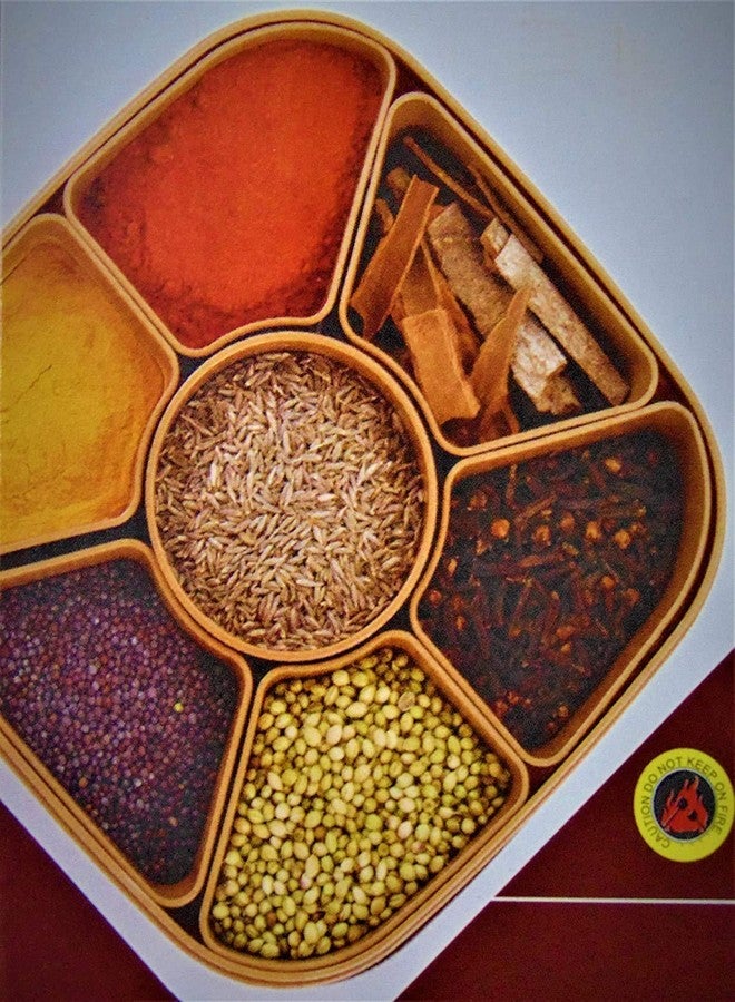 DDecora علبة رانجولي ماسالا بلاستيكية من ديكورا - 7 أقسام - 700 مل، قطعة واحدة، متعددة الألوان - Image 5