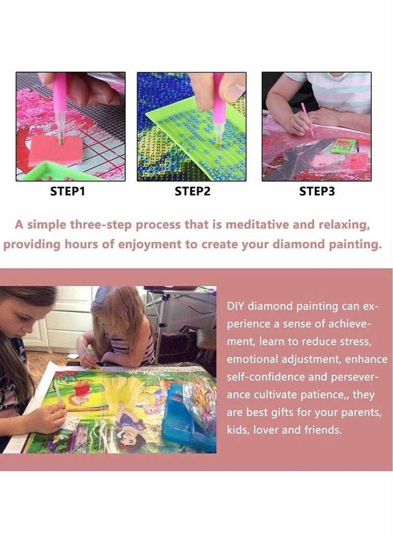 Excefore 5D Diamond Painting by Number Kits for Adults, Hot Air Balloon Scenery Paint with Diamonds Arts Full Drill Canvas for Home Wall Decor (30 x 40cm) - Image 5