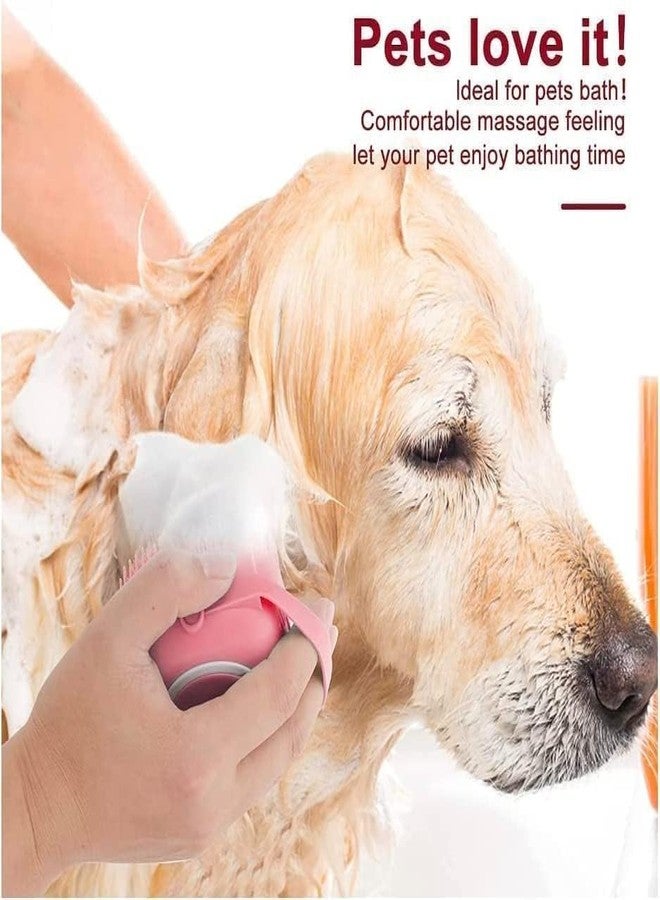 ZIGZAP 1 pair of silicon dog bathing hand gloves + Pet Bath Brush Soft Silicone Dog Shampoo Brush, Brush Hair Fur Grooming Cleaning Brush Soft Shampoo Dispenser Multi. - Image 2