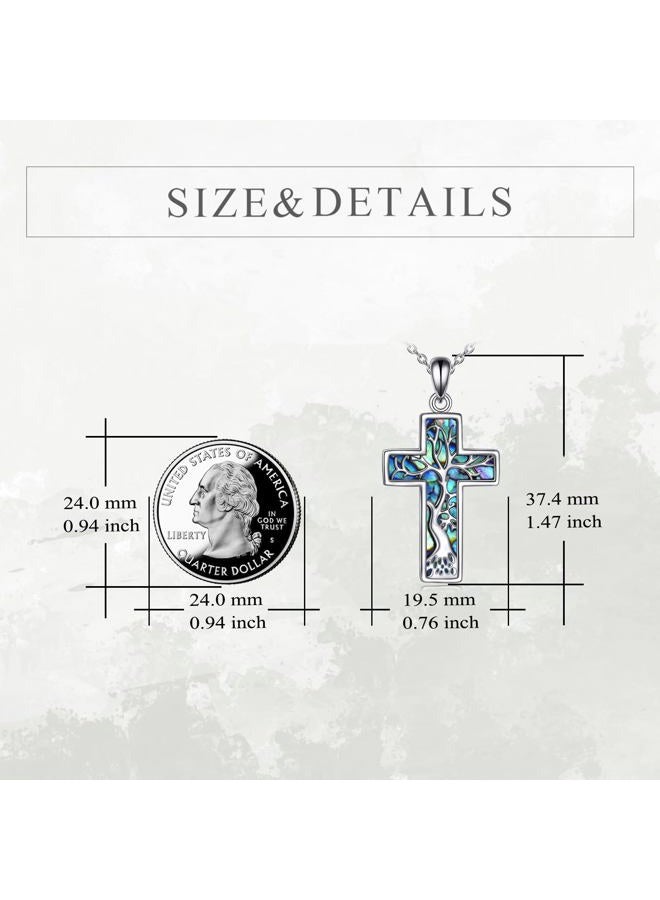YFN Cross Necklace 925 Sterling Silver Celtic Knot Cross Infinity Heart Love Pendant Necklace 18", Sterling Silver, Cubic Zirconia - Image 4