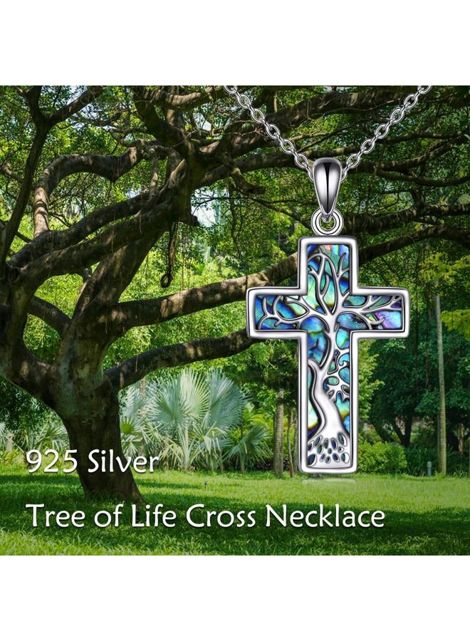 YFN Cross Necklace 925 Sterling Silver Celtic Knot Cross Infinity Heart Love Pendant Necklace 18", Sterling Silver, Cubic Zirconia - Image 5