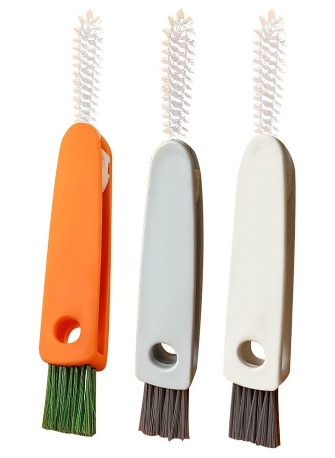 Ramkuwar 3 in 1 Bottle Cleaning Crevice Brush Multicolor Tiny Silicone Cup Holder Cleaner Multipurpose Home & Kitchen Cleaning Tool - Pack of 3 - Image 1