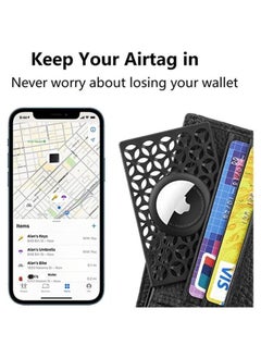 Y&D Card Case for Apple Airtag, Airtag Holder 2 Packs, Ultra Slim Credit Size AirTags Purse, Wallet, Handbag, Backpack, Work Anti-lost Protective (Black)  - Image 2