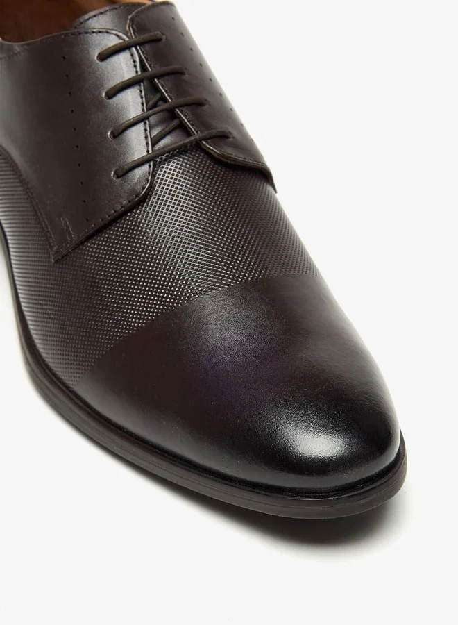 LBL by Shoexpress Men Textured Lace-Up Derby Shoes
