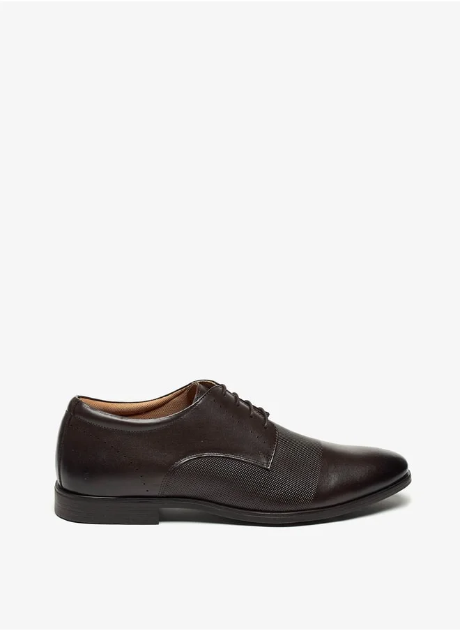 LBL by Shoexpress Men Textured Lace-Up Derby Shoes