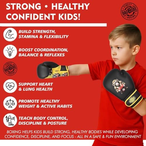 Twister Boxing Gloves 6oz | Youth Sparring Gloves | Boxing Gloves for Kickboxing Muay Thai MMA | Bag Gloves for Punching Bag (Monkey Black, 6oz) - Image 2