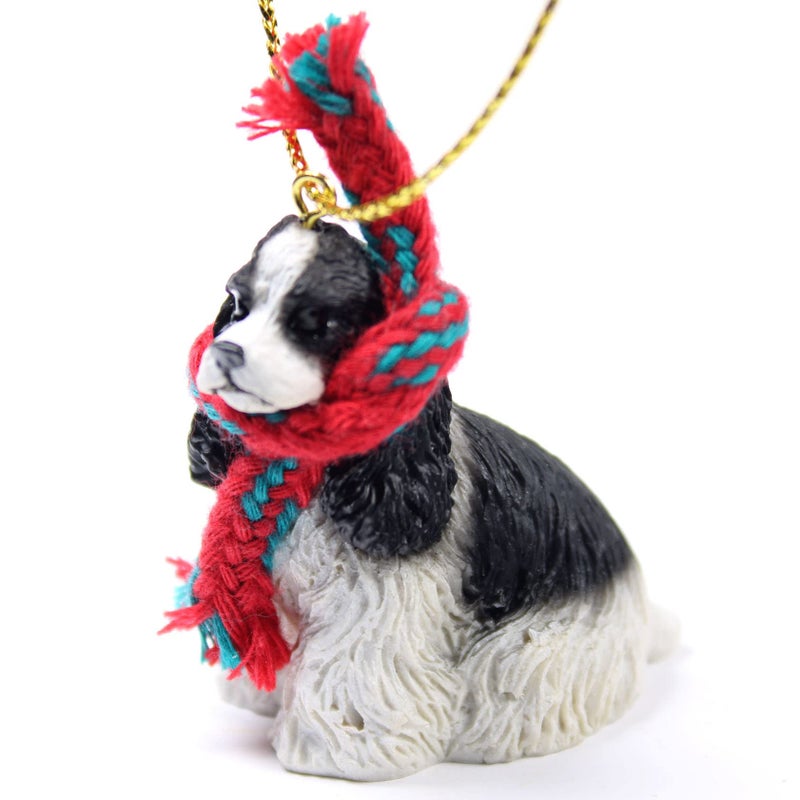 Conversation Concepts Cocker Spaniel Tiny Miniature One Christmas Ornament - Delightful! (Black-White) - Image 4