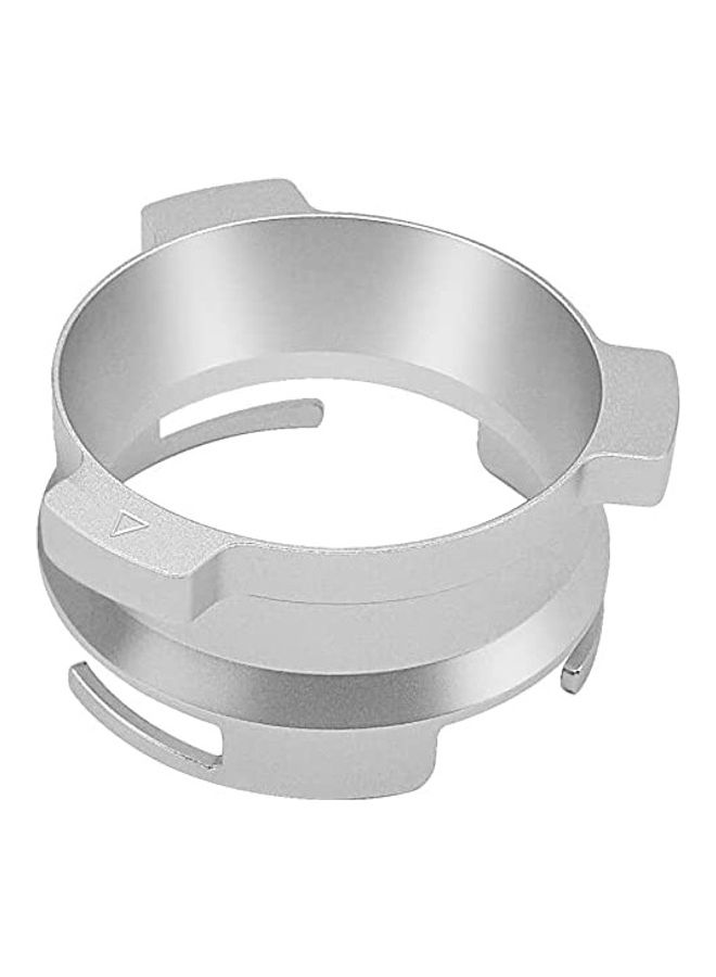 NIBEMINENT Dosing Funnel Aluminum Metal Hands-Free Ring with Grinder Trigger Silver 54mm - Image 1
