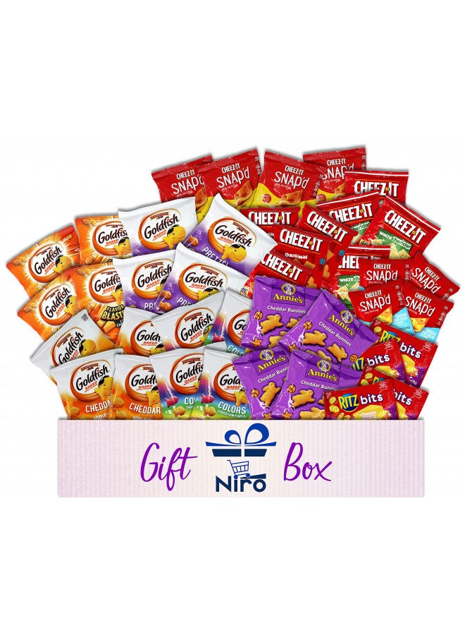 Niro 40 Packs Individual Bags Cheese Crackers Variety Pack, Cheez-It, Goldfish, Annie's, and Ritz Bits Snack Packs | Snacks for Adults and Children | Niro Assortment  - Image 3