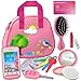 Star Princess Toddler Play Purse for Kids with Accessories Toys for Girls with Pretend Makeup Keys Smartphone Dress Up Toy Purse for Toddlers and Kids  Birthday Gift for Little Toddler Girls Ages 3 4 5 6 Pink - Image 2