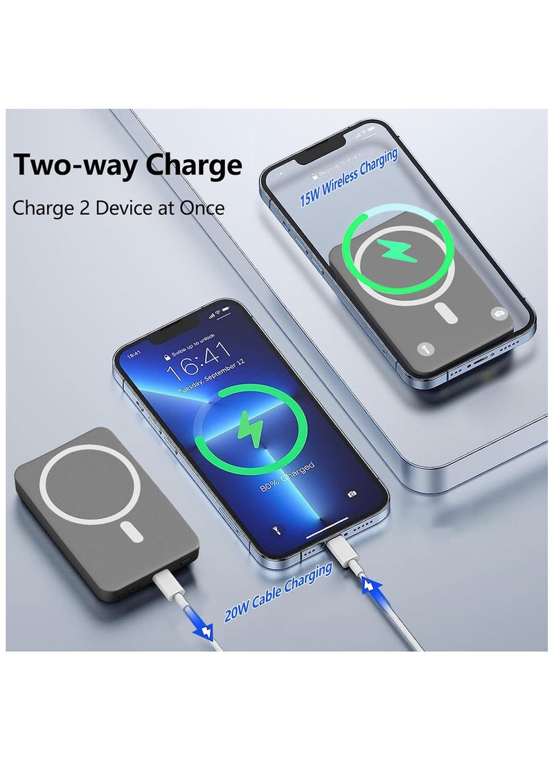 Generic - Magnetic Power Bank 20W Fast Charge, 17 Hours Battery Backup Wireless External Battery magsafe Powerbank, Portable Charger For iphone 14 13 12 mini pro - Image 1