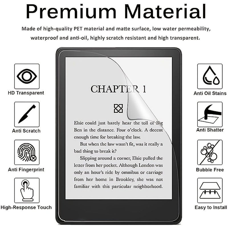 2 Pack Anti Glare Screen Protector for Kindle Paperwhite 11th 6.8 Inch Matte Full Coverage - Image 4