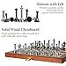 ELONGDI Metal Chess Set for Adults and Kids  12 Inch Wooden Folding Chess Board and Metal Pieces Travel Portable Chess Set  Extra Queens  25 King Ideal Gift for Chess Enthusiasts  Beginner - Image 4