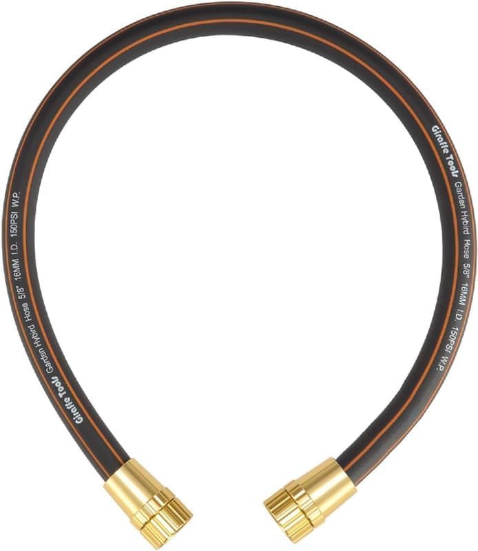 Giraffe Tools Leader Hose 2ft x 5/8", 24INCH Short Water Hose for Hose Reel, Lightweight, Flexible with Female Female Fittings - Image 1