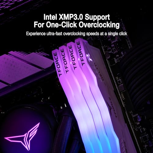 TeamGroup T-Force Delta RGB 2x16GB 6000MHz (6000MT/s) CL38 White 32GB DDR5 RAM Kit, Desktop Gaming Memory, Metal Heatsink, ARGB Sync, ECC, XMP 3.0/EXPO, For Intel/AMD CPU, High Performance Low Latency - Image 3