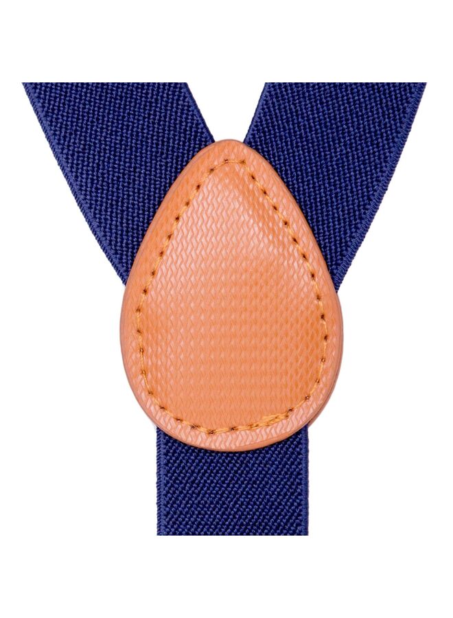 Kids Boys Adults Suspenders - Sturdy Metal Clips Elastic Adjustable Suspender BLUEWHITE, One Size  - Image 2