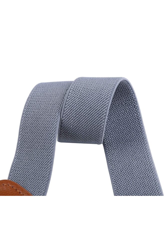 Kids Boys Adults Suspenders - Sturdy Metal Clips Elastic Adjustable Suspender BLUEWHITE, One Size  - Image 3