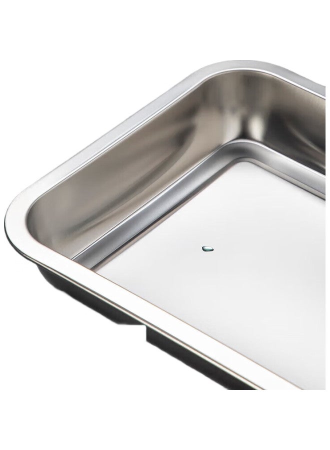 MAX COOK Meichun (Maxcook) 304 Stainless Steel Square Plate, Deep Square Tray, Rectangular Serving Dish, Fish Grilling And Barbecue Plate, 36Cm Mcft2366 - Image 2