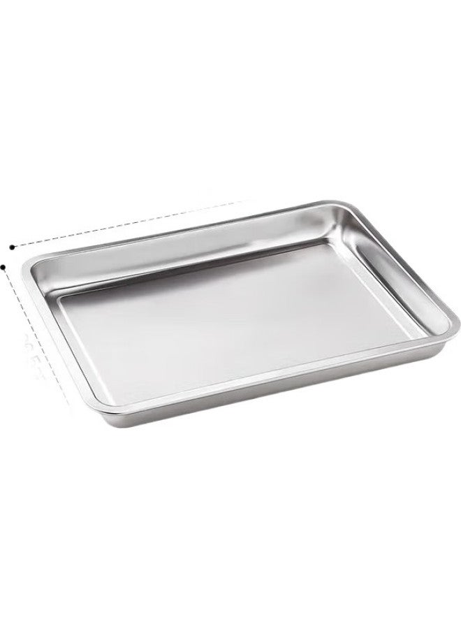 MAX COOK Meichun (Maxcook) 304 Stainless Steel Square Plate, Deep Square Tray, Rectangular Serving Dish, Fish Grilling And Barbecue Plate, 36Cm Mcft2366 - Image 1