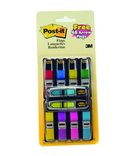 Post It Post-it Flags Value Pack, Assorted Colors, Sticks securely for long-lasting use.47 in. Wide, 35/Dispenser, 8 - Image 1