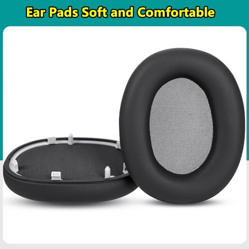 YDYBZB WH-1000XM6 Earpads Cushions Replacement Compatible with Sony WH-1000XM6 (WH1000XM6) Wireless Noise Canceling Headphones Protein Leather Ear Pads with High-Density Noise Isolation Foam Black - Image 5