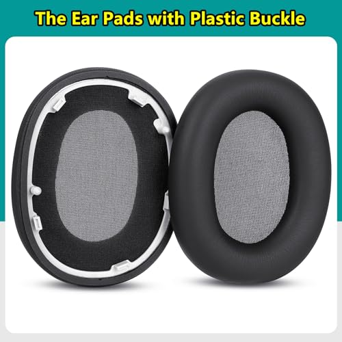 YDYBZB WH-1000XM6 Earpads Cushions Replacement Compatible with Sony WH-1000XM6 (WH1000XM6) Wireless Noise Canceling Headphones Protein Leather Ear Pads with High-Density Noise Isolation Foam Black - Image 4