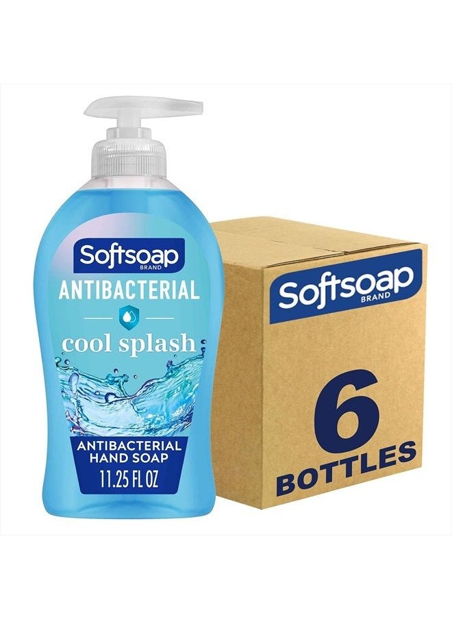 Softsoap Clean & Protect Antibacterial Liquid Hand Soap, Cool Splash Hand Soap, 11.25 Ounce, 6 Pack  - Image 1