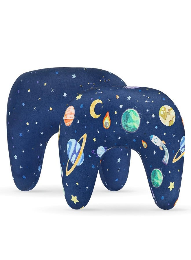 Pea Pod Nursing Pillow Cover 2 Pack Soft Stretchy Nursing Cover for New-Designed Breastfeeding Pillow, Removable Feeding Slipover for Baby Boy and Girls, Outer Space Pattern - Image 1