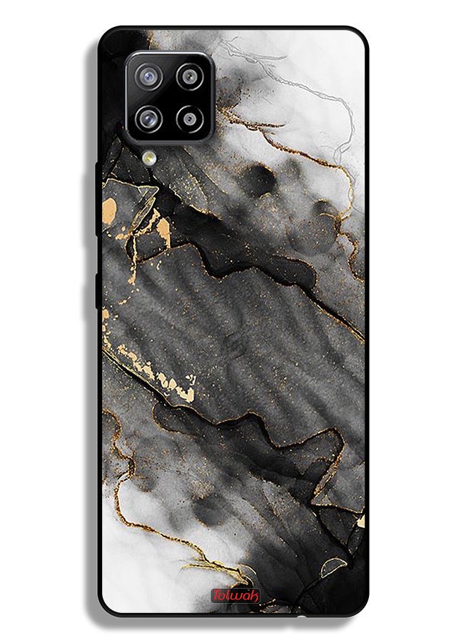 Tolwak غطاء حماية لجهاز سامسونج جالاكسي A42 5G بتصميم رخام لامع - Image 1