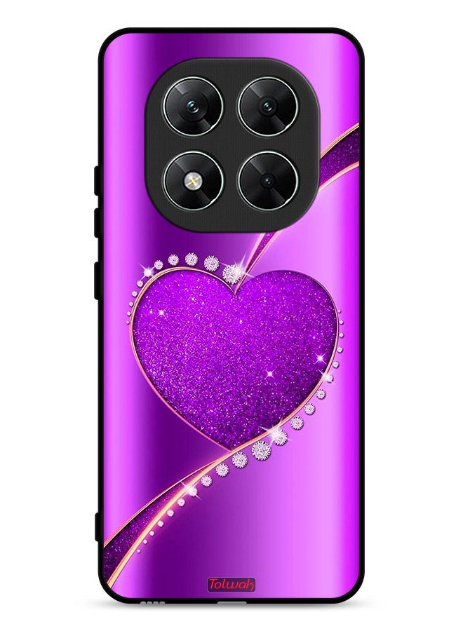 Tolwak Xiaomi Redmi Note 14 Pro 5G Protective Case Cover Glitter Heart - Image 1