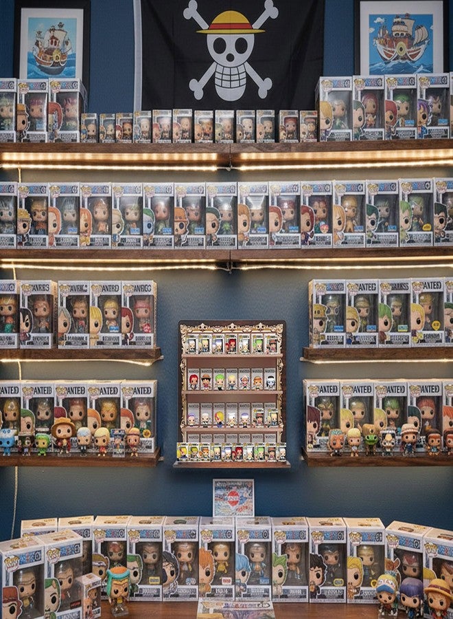 AUFGELD Display Shelf Compatible with Funko Bitty One Piece Series, Organizer for Bitty Pops, Wallmountable Wanted Warrant Wall Bitty Shelf, Displays 31 Bitty Pops - Image 2