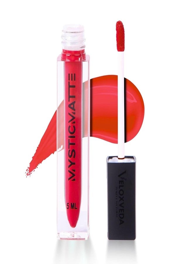 Veloxveda Mystic Matte Liquid Lipstick - Long Lasting, Waterproof & Smudge-Proof - Highly Pigmented Velvet Finish, 5ml (Blood Lust V-08) - Image 1