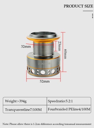 Spinning Fishing Reel Wheel 5.2:1 Gear RatioFull Metal Wear Resistant with Wooden Handle Anti-Slip Wheel Grip for Seawater Freshwater-5000 - view 2