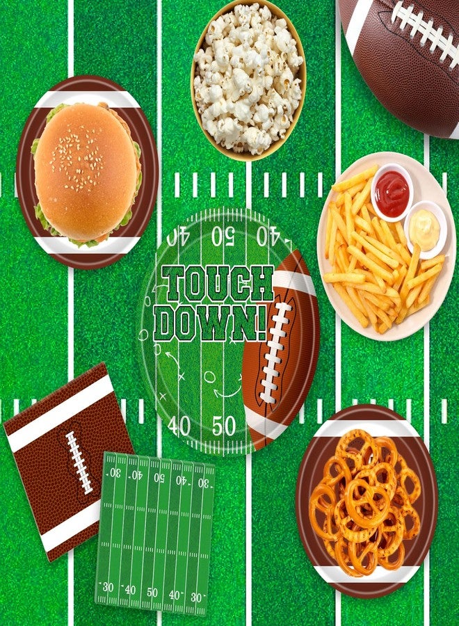 Yunfan Football Party Decorations Football Party Supplies Kit Serve 24 Plates Napkins Cups Banner Tablecloth for Foot Ball Themed Birthday Gameday Decorations - Image 5