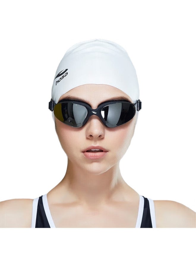 Hosa Swimming Goggles, Professional High-Definition Waterproof Anti-Fog Large Frame Coated Swimming Glasses For Men And Women, Myopia Swimming Goggles, Black, 450° - Image 1