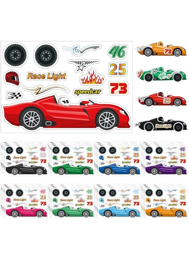 Geyee 36 Sheets Car Stickers for Your Kids Make Your Own Stickers Car Themed Birthday Party Decor Car Racing Gifts Party Favor Supply Reward Educational Toy Art Craft(Race Car) - Image 3