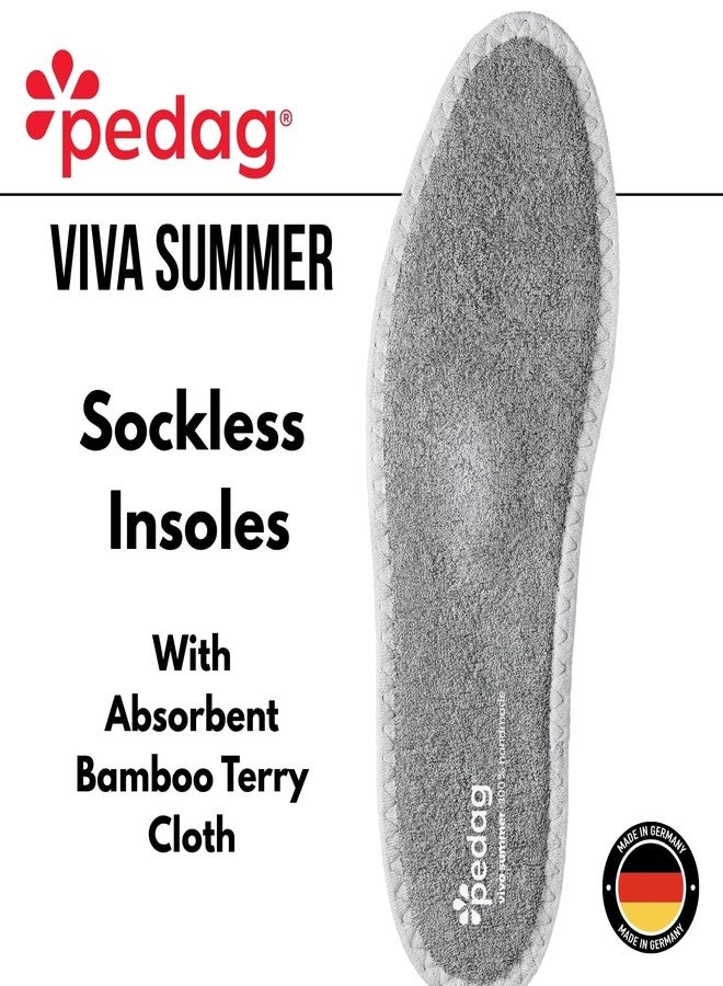 Pedag Viva Summer | Terry Cotton Sockless Orthotic Insoles | Handmade in Germany | Planter Fasciitis Relief | Metatarsal Support | Sweat Absorbing | For Warm Weather | 1 Pair | Women US 8/ Men5/ EU 38 - Image 2