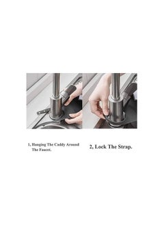 MIRFA Kitchen Sink Shelf Organizer - Sink Caddy Soap And Sponge Holder Drying Rack (Cream)  - Image 4