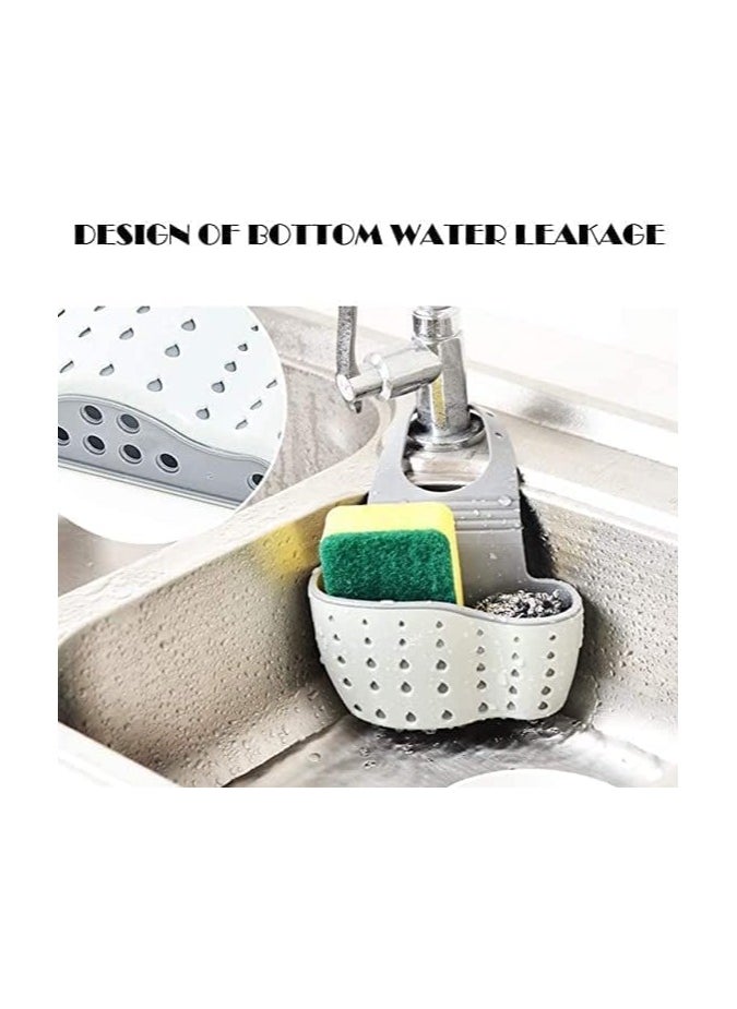 MIRFA - Kitchen Sink Shelf Organizer - Sink Caddy Soap And Sponge Holder Drying Rack (Cream) - Image 1