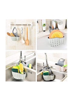 MIRFA Kitchen Sink Shelf Organizer - Sink Caddy Soap And Sponge Holder Drying Rack (Cream)  - Image 3